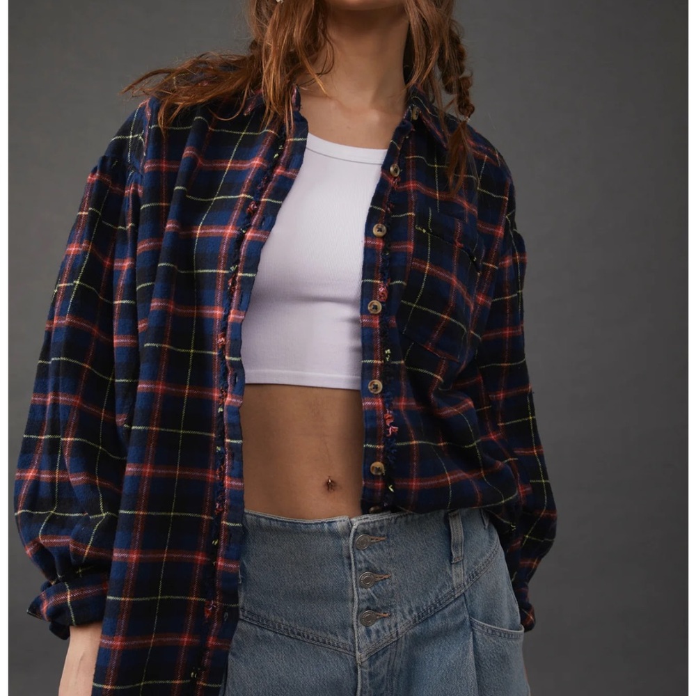Free People We The Free happy hour plaid top - Picture 2 of 5
